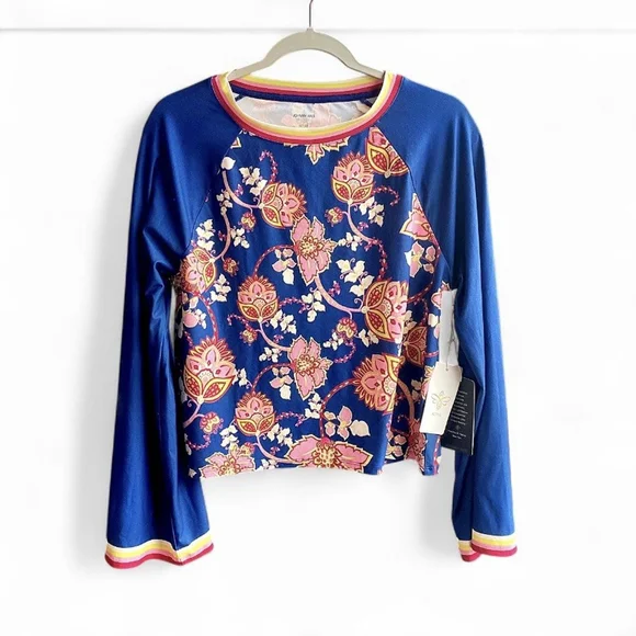 Johnny Was Bee Active Kimono Sleeve Swing Tee Top Montreux Women’s S NWT - Picture 1 of 5